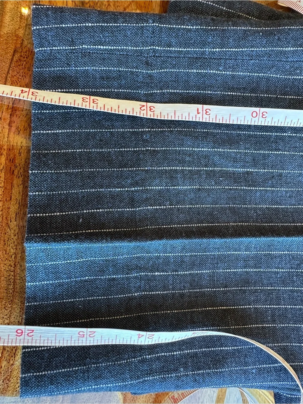 Banana Republic Navy Pinstripe Tapered Linen Pants NWOT
